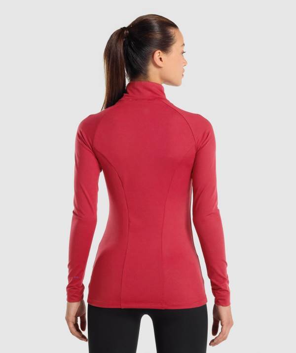 Damske Bundy Gymshark Training Zip Up Bordove | DO8793642